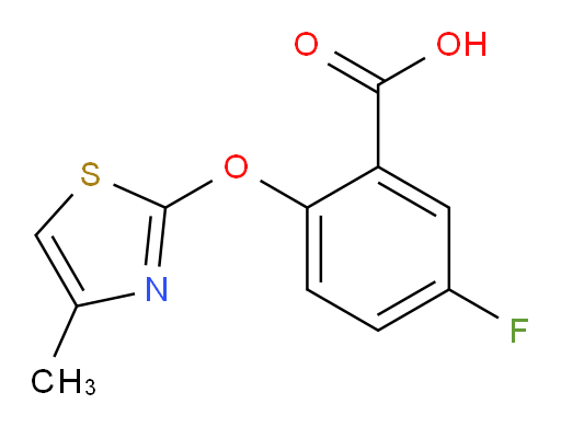 5-fluoro-2-((4-methylthiazol-2-yl)oxy)benzoic acid