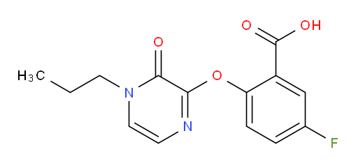 5-fluoro-2-((3-oxo-4-propyl-3,4-dihydropyrazin-2-yl)oxy)benzoic acid