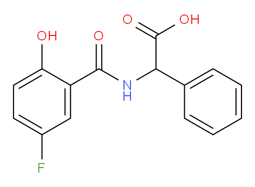 2-(5-fluoro-2-hydroxybenzamido)-2-phenylacetic acid