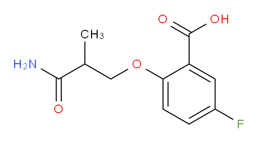 2-(3-amino-2-methyl-3-oxopropoxy)-5-fluorobenzoic acid