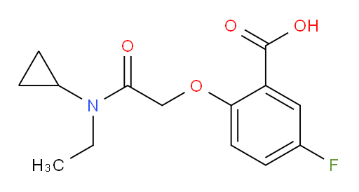 2-(2-(cyclopropyl(ethyl)amino)-2-oxoethoxy)-5-fluorobenzoic acid