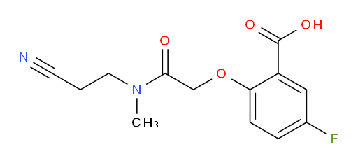 2-(2-((2-cyanoethyl)(methyl)amino)-2-oxoethoxy)-5-fluorobenzoic acid