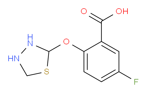 2-((1,3,4-thiadiazolidin-2-yl)oxy)-5-fluorobenzoic acid