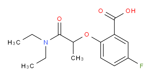 2-((1-(diethylamino)-1-oxopropan-2-yl)oxy)-5-fluorobenzoic acid