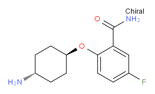2-(((1r,4r)-4-aminocyclohexyl)oxy)-5-fluorobenzamide