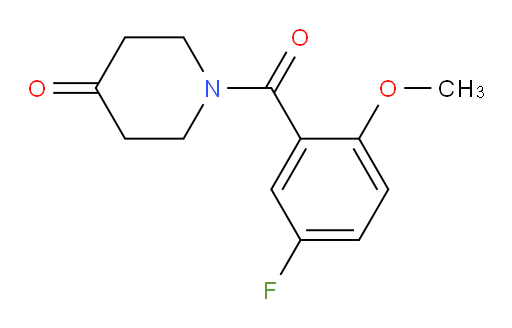1-(5-fluoro-2-methoxybenzoyl)piperidin-4-one