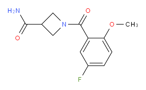 1-(5-fluoro-2-methoxybenzoyl)azetidine-3-carboxamide