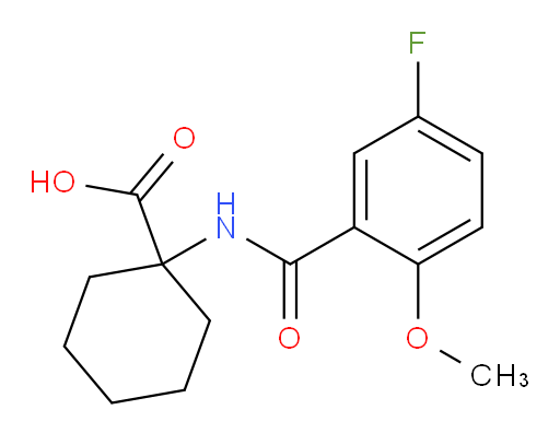 1-(5-fluoro-2-methoxybenzamido)cyclohexanecarboxylic acid