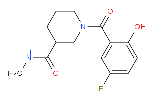 1-(5-fluoro-2-hydroxybenzoyl)-N-methylpiperidine-3-carboxamide