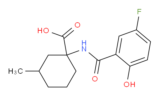 1-(5-fluoro-2-hydroxybenzamido)-3-methylcyclohexanecarboxylic acid