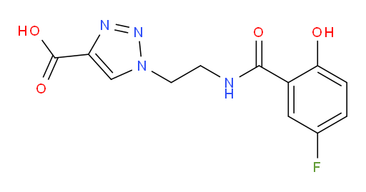 1-(2-(5-fluoro-2-hydroxybenzamido)ethyl)-1H-1,2,3-triazole-4-carboxylic acid