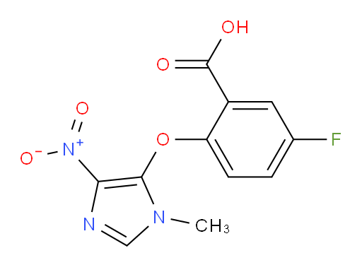 5-fluoro-2-((1-methyl-4-nitro-1H-imidazol-5-yl)oxy)benzoic acid