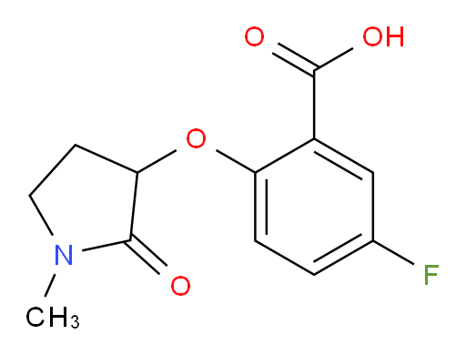 5-fluoro-2-((1-methyl-2-oxopyrrolidin-3-yl)oxy)benzoic acid