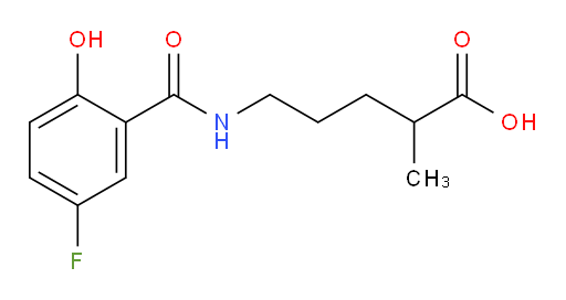 5-(5-fluoro-2-hydroxybenzamido)-2-methylpentanoic acid