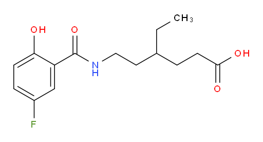4-ethyl-6-(5-fluoro-2-hydroxybenzamido)hexanoic acid
