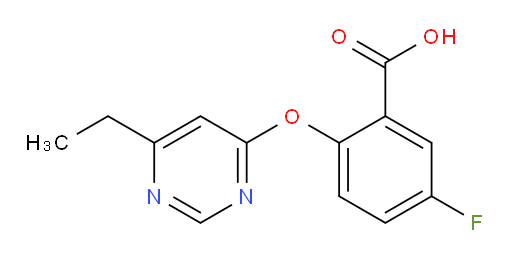 2-((6-ethylpyrimidin-4-yl)oxy)-5-fluorobenzoic acid