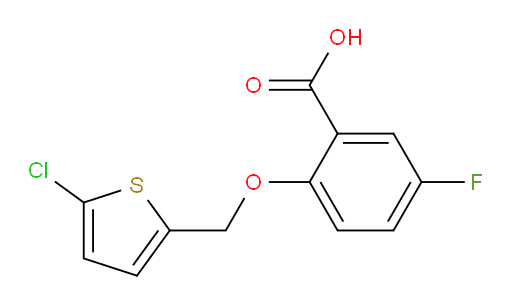 2-((5-chlorothiophen-2-yl)methoxy)-5-fluorobenzoic acid