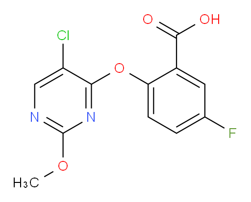 2-((5-chloro-2-methoxypyrimidin-4-yl)oxy)-5-fluorobenzoic acid