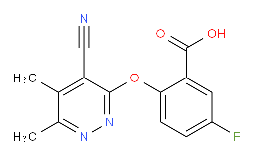 2-((4-cyano-5,6-dimethylpyridazin-3-yl)oxy)-5-fluorobenzoic acid
