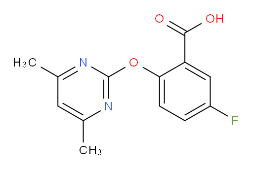 2-((4,6-dimethylpyrimidin-2-yl)oxy)-5-fluorobenzoic acid