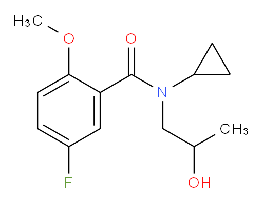 N-cyclopropyl-5-fluoro-N-(2-hydroxypropyl)-2-methoxybenzamide