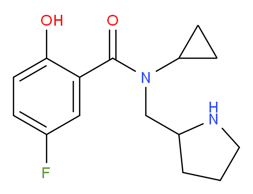 N-cyclopropyl-5-fluoro-2-hydroxy-N-(pyrrolidin-2-ylmethyl)benzamide