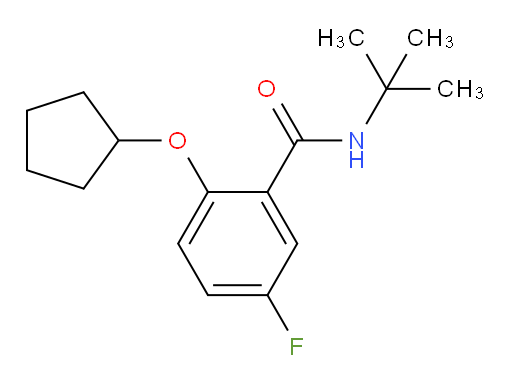 N-(tert-butyl)-2-(cyclopentyloxy)-5-fluorobenzamide