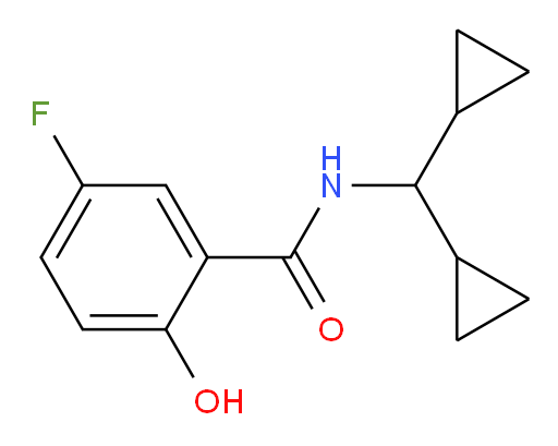 N-(dicyclopropylmethyl)-5-fluoro-2-hydroxybenzamide