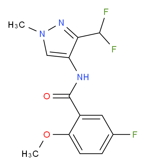 N-(3-(difluoromethyl)-1-methyl-1H-pyrazol-4-yl)-5-fluoro-2-methoxybenzamide