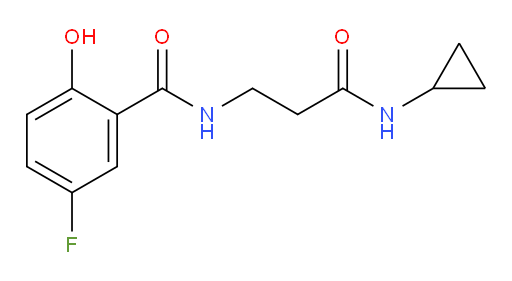 N-(3-(cyclopropylamino)-3-oxopropyl)-5-fluoro-2-hydroxybenzamide