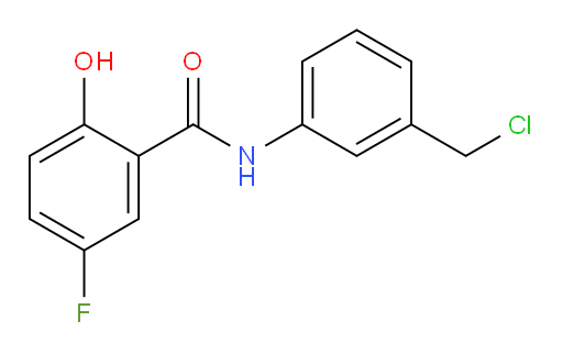N-(3-(chloromethyl)phenyl)-5-fluoro-2-hydroxybenzamide