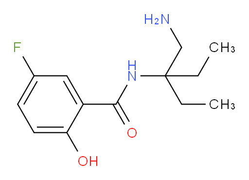 N-(3-(aminomethyl)pentan-3-yl)-5-fluoro-2-hydroxybenzamide
