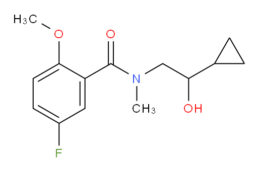 N-(2-cyclopropyl-2-hydroxyethyl)-5-fluoro-2-methoxy-N-methylbenzamide