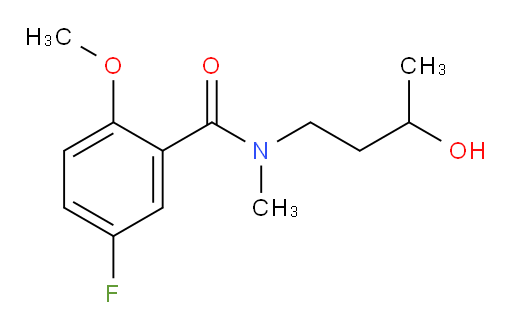 5-fluoro-N-(3-hydroxybutyl)-2-methoxy-N-methylbenzamide