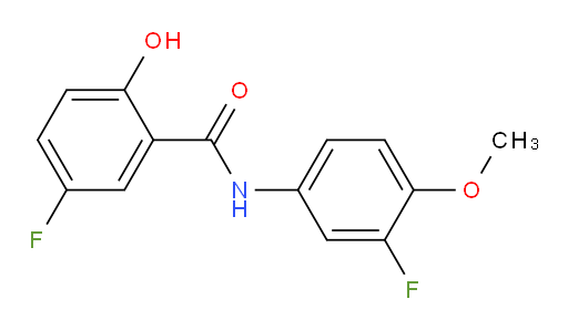 5-fluoro-N-(3-fluoro-4-methoxyphenyl)-2-hydroxybenzamide