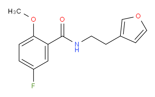 5-fluoro-N-(2-(furan-3-yl)ethyl)-2-methoxybenzamide