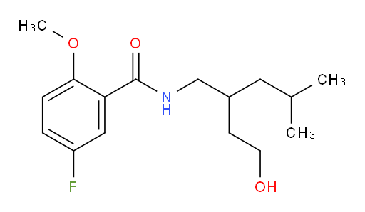 5-fluoro-N-(2-(2-hydroxyethyl)-4-methylpentyl)-2-methoxybenzamide