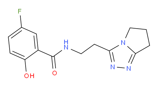 N-(2-(6,7-dihydro-5H-pyrrolo[2,1-c][1,2,4]triazol-3-yl)ethyl)-5-fluoro-2-hydroxybenzamide
