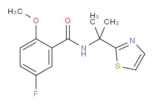 5-fluoro-2-methoxy-N-(2-(thiazol-2-yl)propan-2-yl)benzamide