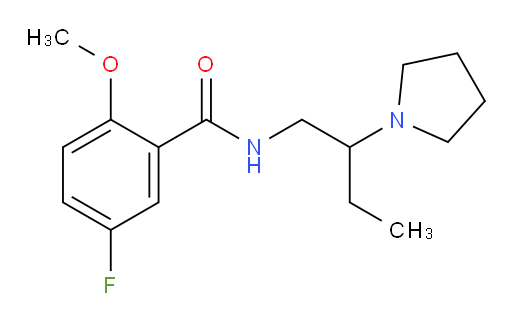 5-fluoro-2-methoxy-N-(2-(pyrrolidin-1-yl)butyl)benzamide