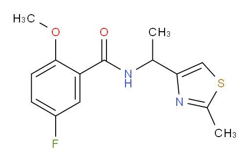 5-fluoro-2-methoxy-N-(1-(2-methylthiazol-4-yl)ethyl)benzamide