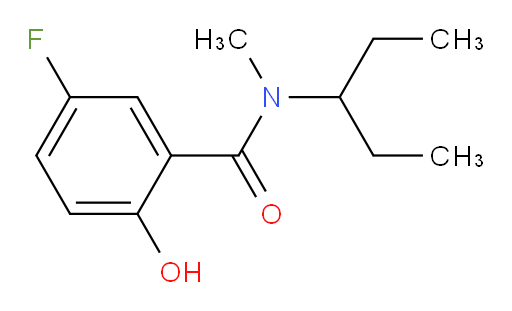 5-fluoro-2-hydroxy-N-methyl-N-(pentan-3-yl)benzamide