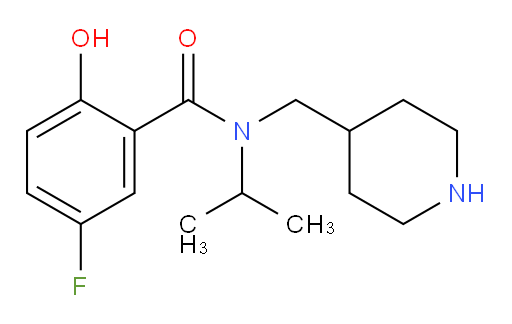 5-fluoro-2-hydroxy-N-isopropyl-N-(piperidin-4-ylmethyl)benzamide