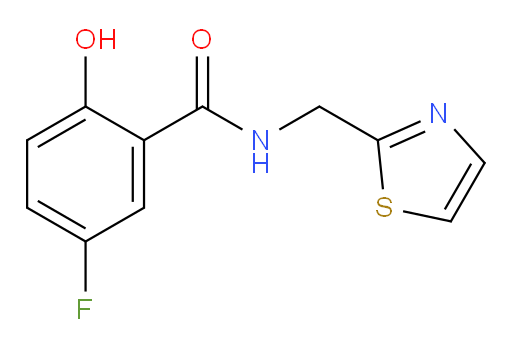5-fluoro-2-hydroxy-N-(thiazol-2-ylmethyl)benzamide