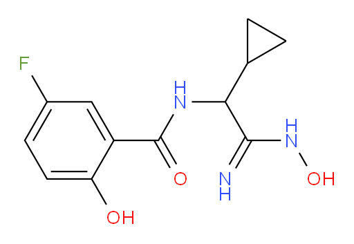 N-(1-cyclopropyl-2-(hydroxyamino)-2-iminoethyl)-5-fluoro-2-hydroxybenzamide