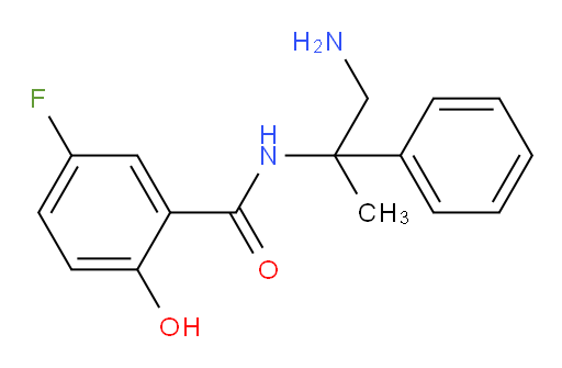 N-(1-amino-2-phenylpropan-2-yl)-5-fluoro-2-hydroxybenzamide