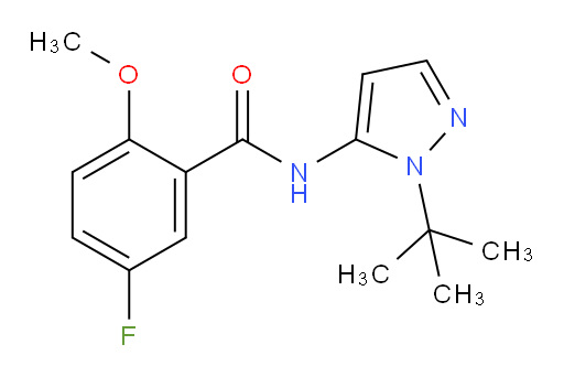 N-(1-(tert-butyl)-1H-pyrazol-5-yl)-5-fluoro-2-methoxybenzamide