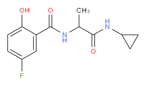 N-(1-(cyclopropylamino)-1-oxopropan-2-yl)-5-fluoro-2-hydroxybenzamide