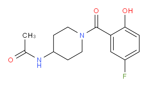 N-(1-(5-fluoro-2-hydroxybenzoyl)piperidin-4-yl)acetamide