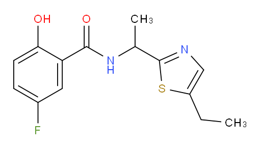 N-(1-(5-ethylthiazol-2-yl)ethyl)-5-fluoro-2-hydroxybenzamide